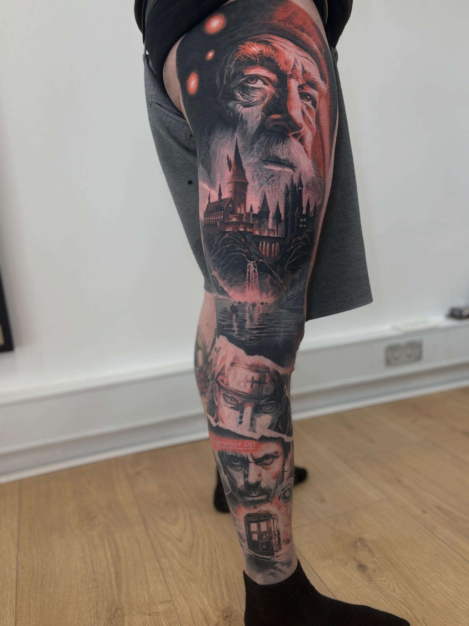 Farverealisme sleeve med filmmotiver af Christian